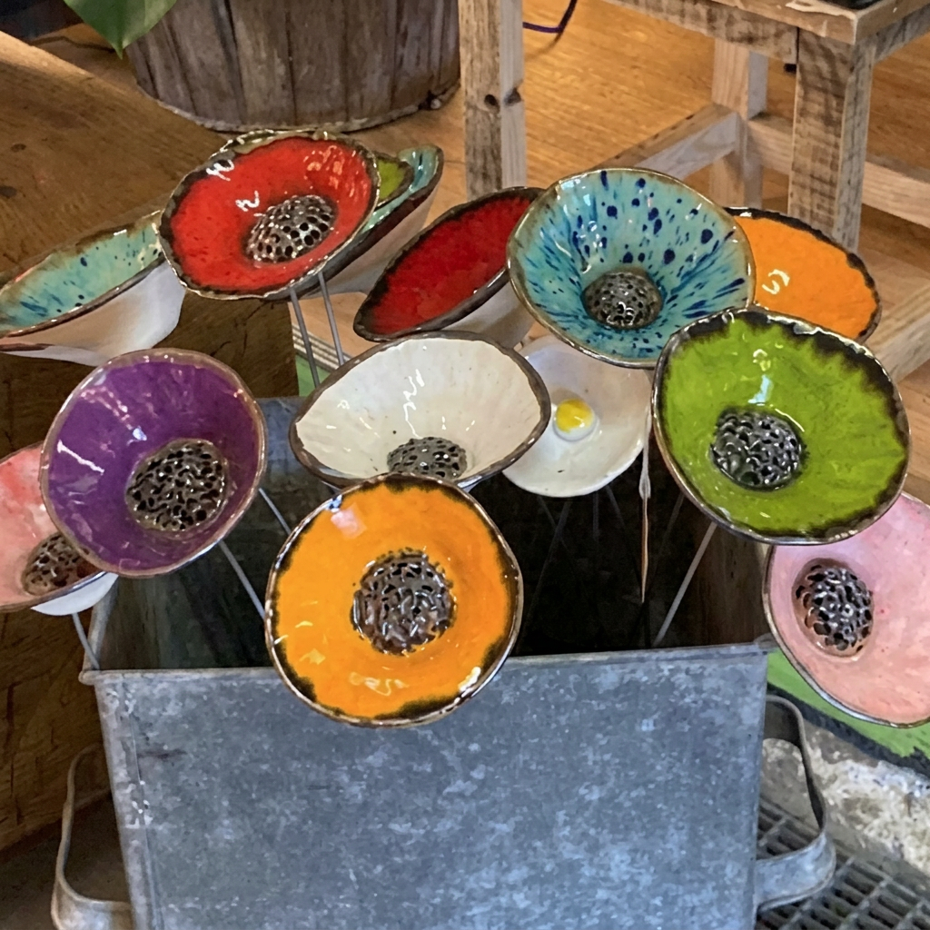 Fleurs en céramique
